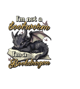 I am not a bookworm i am a bookdragon model negru pe tricou