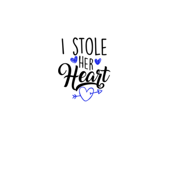 Cuplu I stole her heart model alb pe tricou