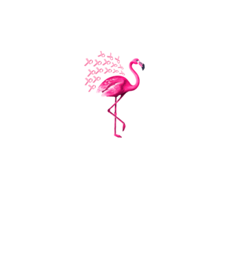 Flamingo pink model negru pe tricou