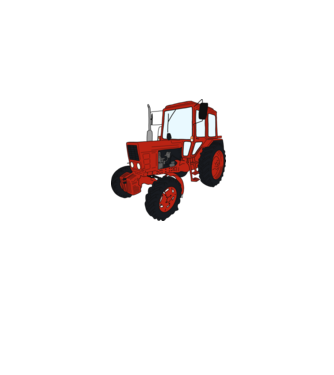 TRACTOR model gri pe tricou