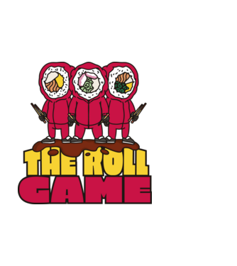 the roll game squid game model alb pe tricou