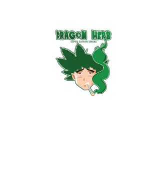 dragon herb smoke model verde neon pe tricou