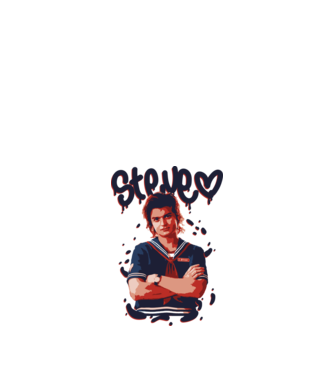 steve stranger things model nisipiu pe tricou