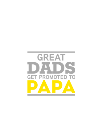 Great dads get promoted to papa model negru pe tricou