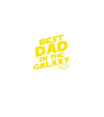 Best dad in the galaxy model negru pe tricou