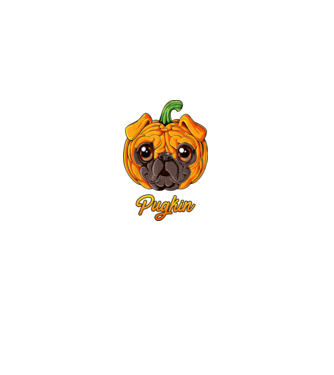 Pugkin model negru pe tricou