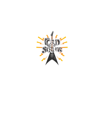 Lord of the Strings model albastru închis pe tricou