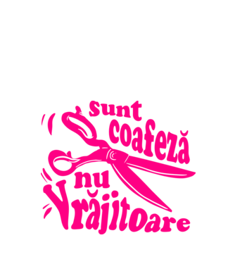 sunt coafeză, nu vrăjitoare model alb pe tricou