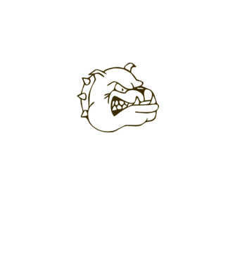 Bulldog model alb pe tricou