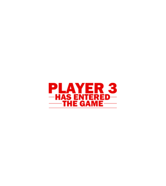 Player 3 entered the game model alb pe tricou
