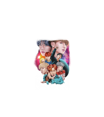 BTS POSTER model negru pe tricou
