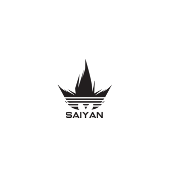 saiyan logo model alb/roșu pe tricou