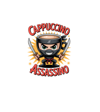 Cappuccino Assasino model turcoaz pe tricou