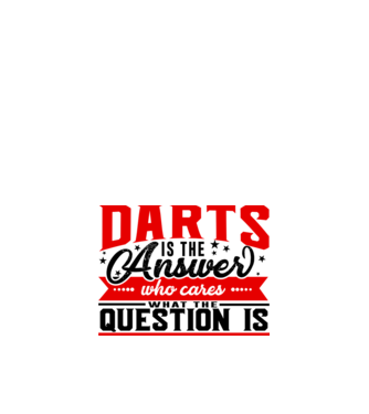 Sport is the answer DARTS model alb pe tricou