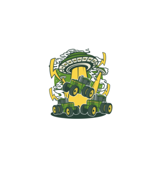 TRACTOR model  pe tricou