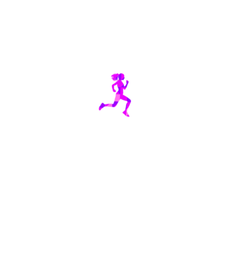 I run like a girl model alb pe tricou
