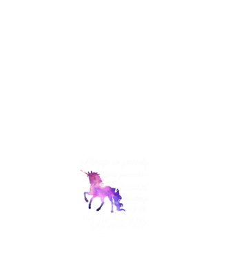 Always be UNICORN model alb pe tricou