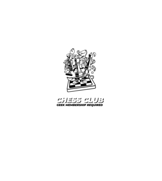 chess club model alb pe tricou