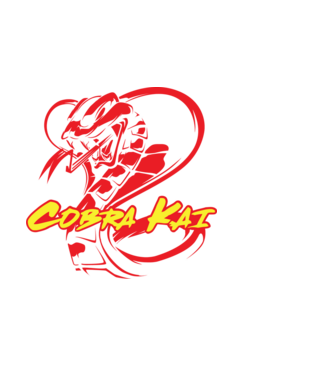 cobra kai simple model negru pe tricou