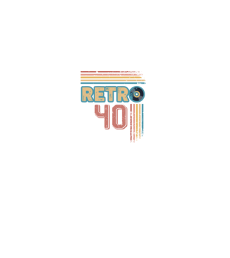 Retro 40 Birthday model alb pe tricou