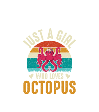 Octopus model alb pe tricou