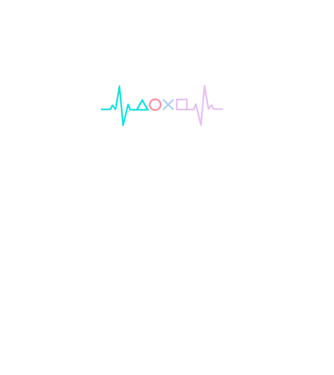 Playstation Symbols EKG model negru pe tricou