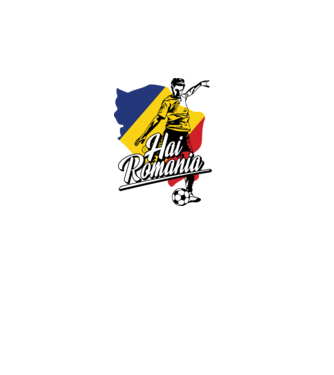 Hai romania fotbal model alb pe tricou