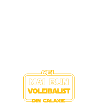 Cel mai bun voleibalist din galaxie model negru pe tricou