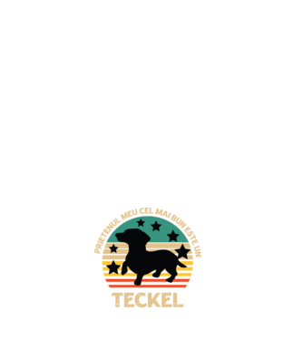 Prietenul meu cel mai bun este un teckel model negru pe tricou