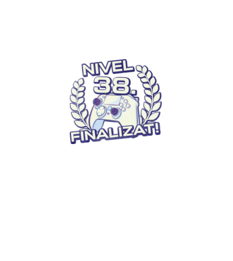 Nivel 38 finalizat! model negru pe tricou