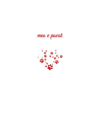 Drumul spre inima mea e pavat cu urme de labe model negru pe tricou