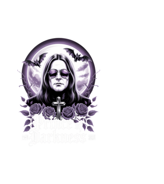 Prince of Darkness model alb pe tricou