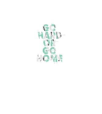 Go Hard or Go Home model negru pe tricou