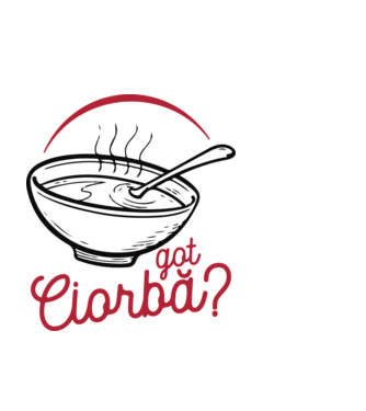 România Got ciorbă model negru pe tricou