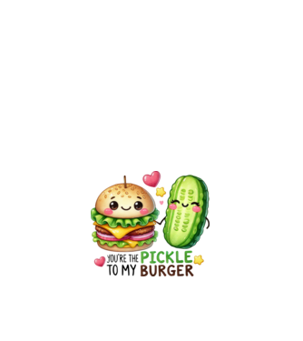 Pickle to my Burger model alb pe tricou