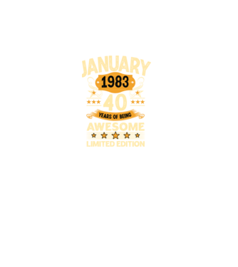 January 1983 40 years of being limited edition model negru pe tricou