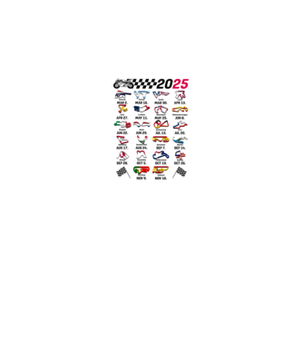MOTOGP 25 CALENDAR alb model alb pe tricou