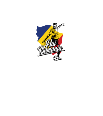 Hai romania fotbal model alb pe tricou