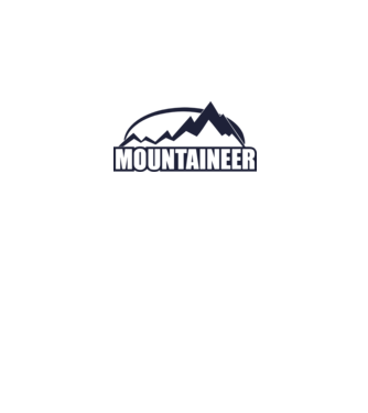 mountaineer model alb pe tricou