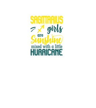 Sunshine with Hurricane SAGITTARIUS model negru pe tricou