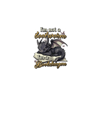 I am not a bookworm i am a bookdragon model negru pe tricou