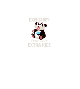 Exercise panda light model turcoaz pe tricou