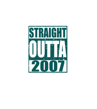 Straight Outta - 2007 model gri pe tricou