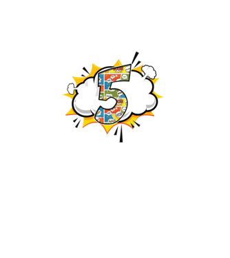 Birthday Comic Number 5 model turcoaz pe tricou