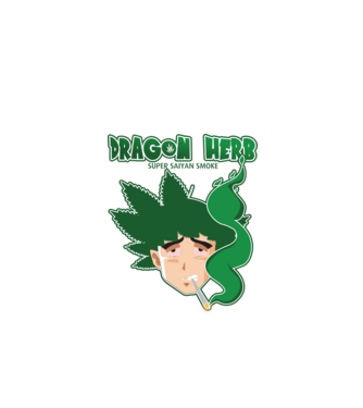 dragon herb smoke model negru pe tricou
