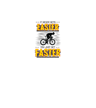 it never gets easier model alb pe tricou