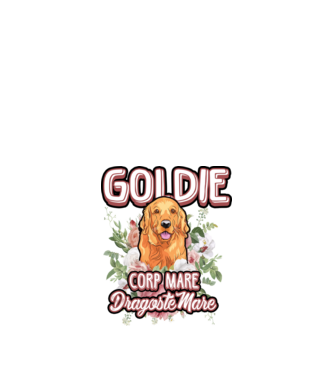 Goldie picioare mici dragoste mare model nisipiu pe tricou