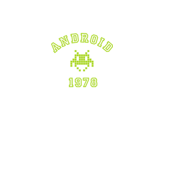 android model negru pe tricou