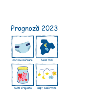 Prognoză 2023 model alb pe tricou