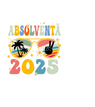 Absolventă 2025 model alb pe tricou